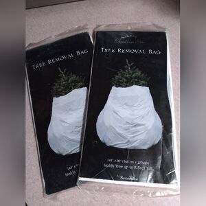 Santa's Best Lot Of (2) Xmas Tree Removal Bags
